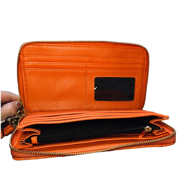 Steve Madden Orange Logo Wallet NWT - Picture 2 of 3